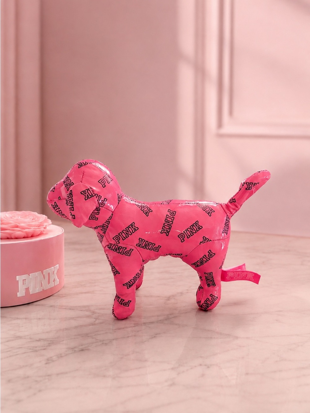 PINK Victoria Secrets Dog Plush ~ Limited Edition ~ Hot Pink